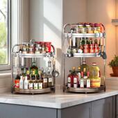 厨房置物架调味罐架台面放调味瓶品三角转角架多功能收纳层架