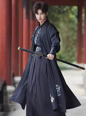 明朝将军飞鱼服COSPLAY古装战袍汉服侠客服饰秦汉风格战服外套