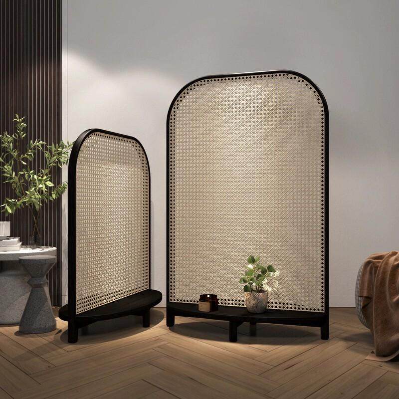 实木藤编中复古隔断玄关落地置物架客厅移动遮挡入户背景,住宅家具,庭院屏风,淘宝优惠券,粉丝福利购,淘宝优惠卷