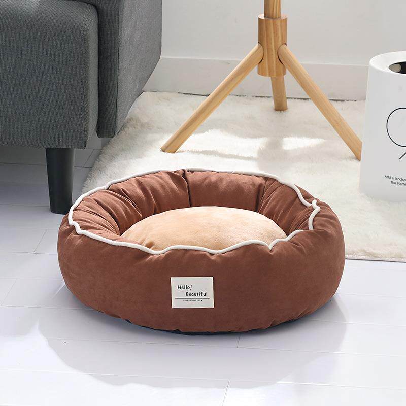 厂家狗窝猫窝麂皮绒蛋挞窝保暖宠物窝狗垫子冬季现货