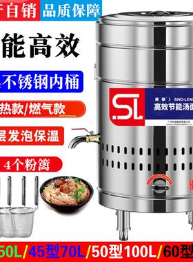 304平底煮面炉商用汤粉炉煮面桶汤面电热卤桶煮面锅煲熬汤桶燃气
