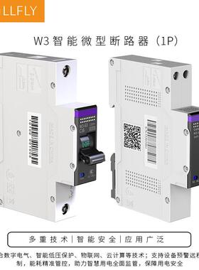 1P微型过智电能路器空开智慧安全用63KA载漏电短路RHR保护空气开