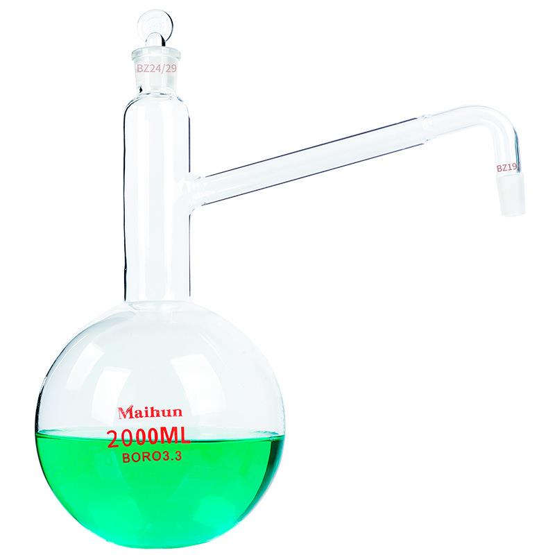 玻蒸馏烧0瓶蛇形冷凝管蒸馏器底全瓶00ml/250ml/50ml/10001ml