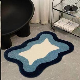 round bedside blanket Shaped floor semi bathroom mat carpet