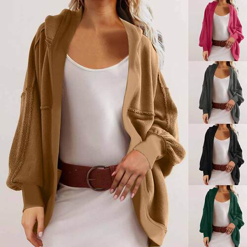 Women's coat, women's hooded back patchwork