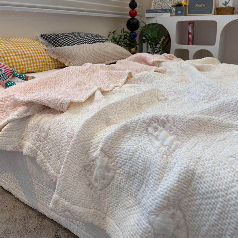 夏季凉感单双人空调被夏被莱赛尔天丝纱布毯夏凉被盖毯毛巾被毯子