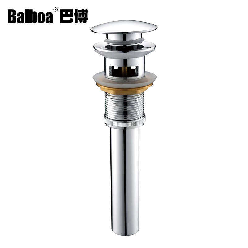 浴缸五金配件下水器通用下水塞全铜弹跳式加厚浴缸脚踩式排水器