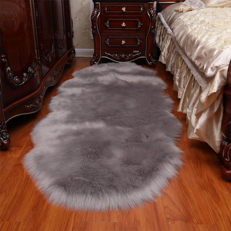 高档欧式长毛室绒地毯卧床房边毯满铺网红毛主毯地垫公粉色少女间