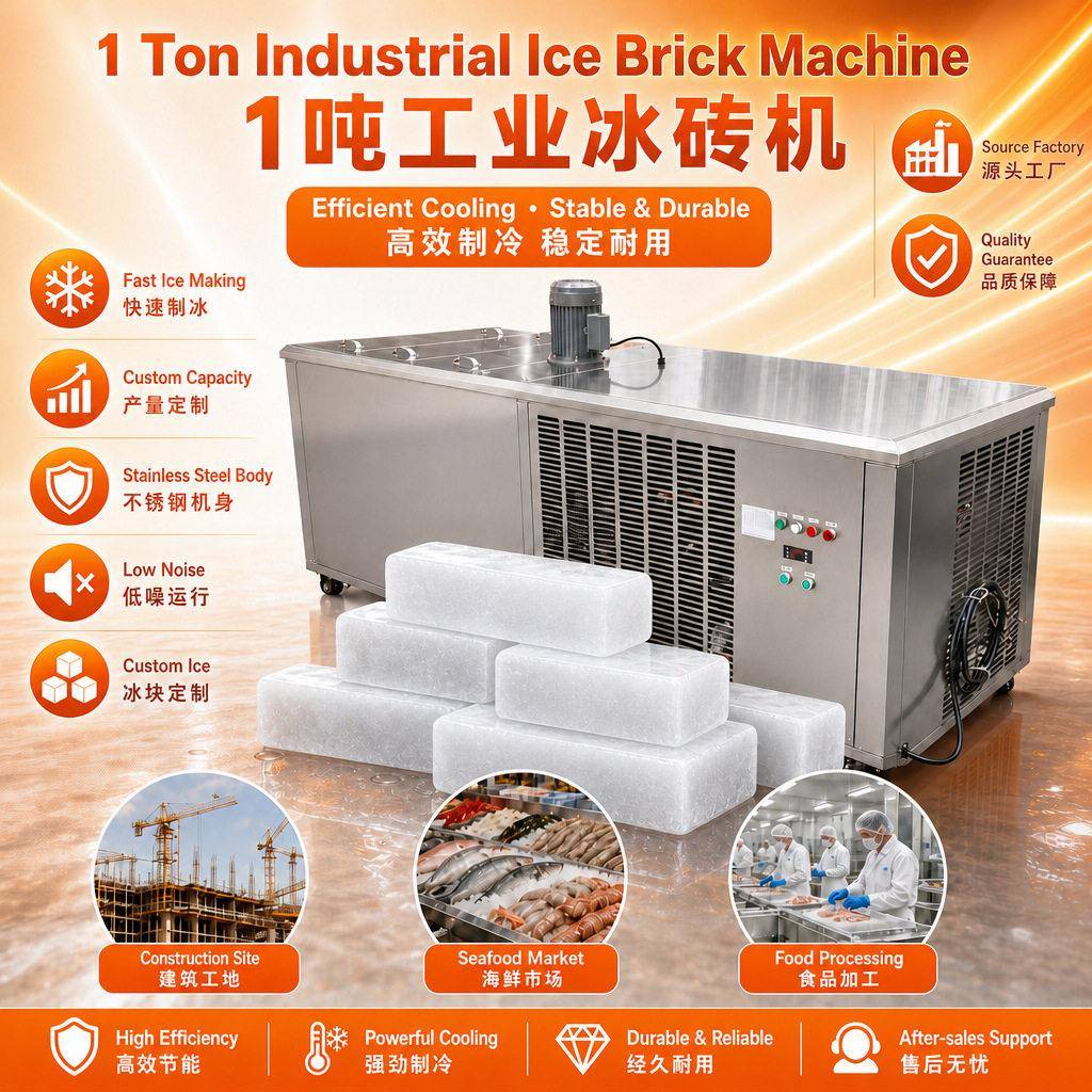 温州冰条制冰机蔬菜运输全自动式工业冻冰机冻鱼机