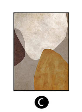 手绘幸运现代风轻侘油画墙客厅石寂玄关奢装饰画抽象餐厅挂画背景
