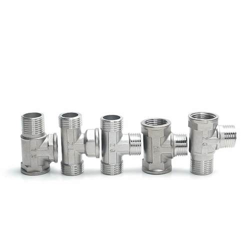 201不锈钢内外线三通水管外齿接头内外螺纹直螺纹扣水管管件