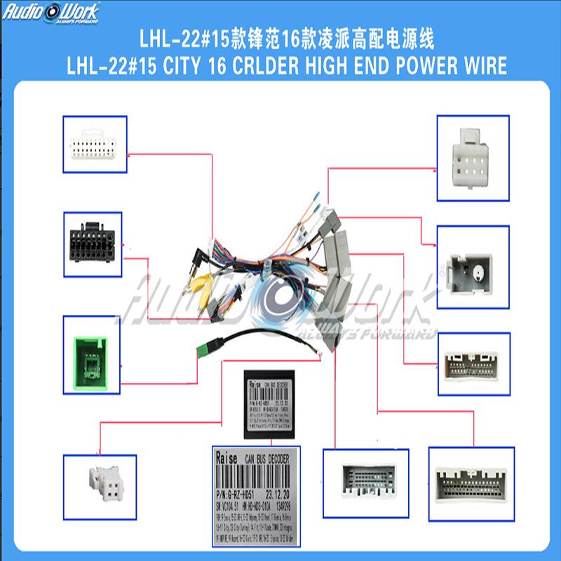 LHL-22#导航线材 适用凌派 锋范 奥德赛 享域 XRV 艾力绅 理念VE