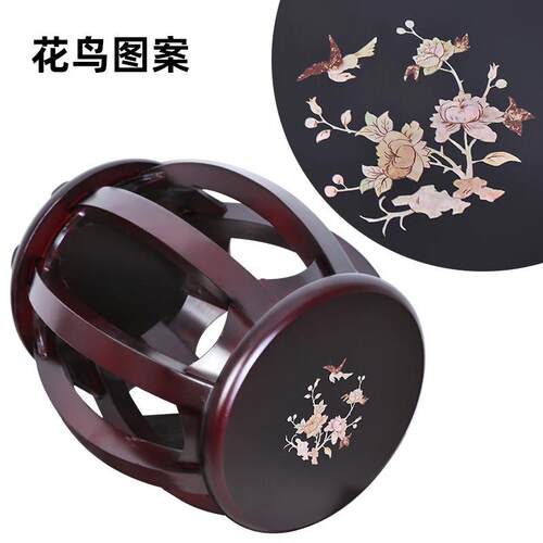 古筝凳古筝筝木凳子花鸟木图实古凳KWF圆凳实硬木古琴凳子