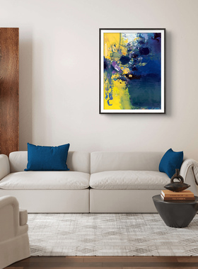 【已装裱】房辉《四季的交响-4》限量版画客厅卧室高级轻奢挂画