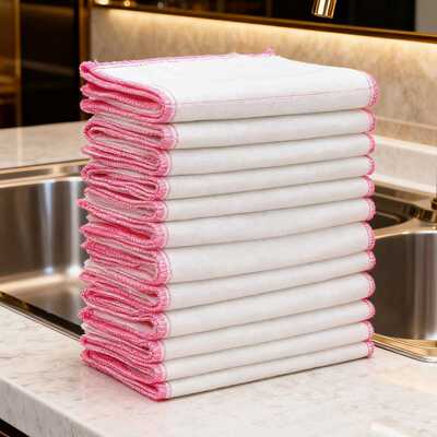 Oil-Resistant Dishwashing Cloth for Home Kitchen Use, Lint-F