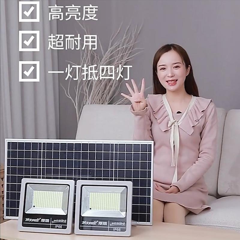 遥路控泛光灯5米引线一拖二壳太铝阳投光灯铝壳太阳家用体人感应