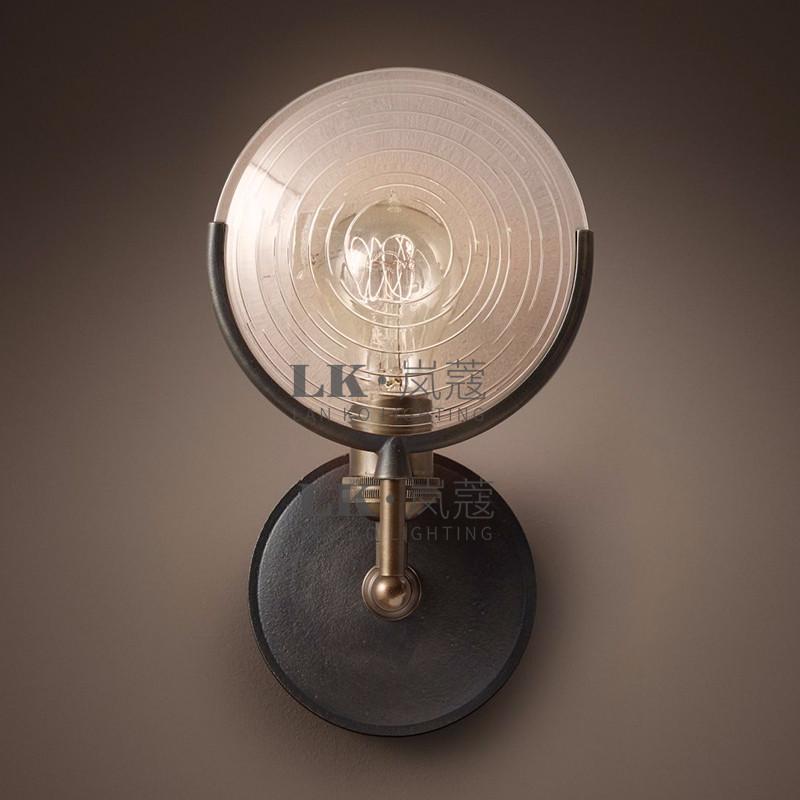 美式复古简约工业风壁灯 客厅背景墙过道玄关楼梯间壁灯镜前灯