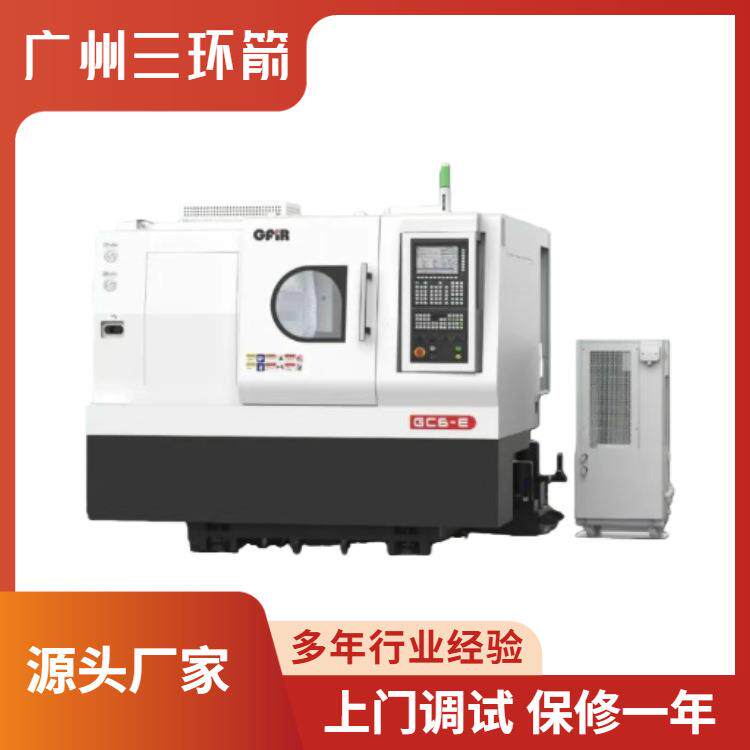 金火科技GC6-E倾斜床身双主轴车削中心 80mm车削长度6寸液压筒夹