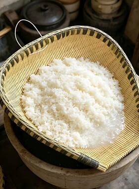 竹编筲箕簸箕厨房家用制品淘米沥水洗菜晾晒收纳筐手工精品竹青皮