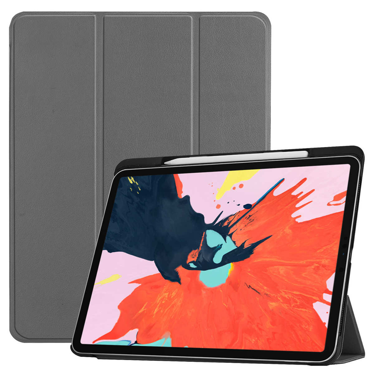 厂家直销适用2018 iPad Pro 12.9平板保护套壳pro 12.9三折笔槽休眠皮套