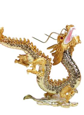 金属珐琅彩手工品艺年品家居办公AB316前台龙装饰乔迁新年礼品龙
