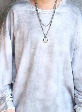 炉石传说嘻哈项链男潮个性复古男士吊坠钛钢挂链魔兽世界周边长款