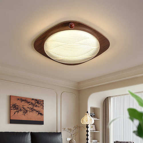 书房古风感灯圆形中式吸顶灯灯复美式阳台卧室中高级古风新吸顶灯