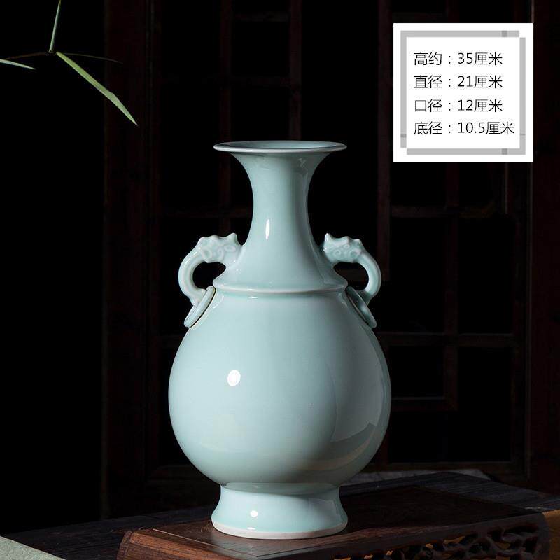 高档古花瓶景德镇雍正款家居客厅书房博式古架装饰品中摆覆古彷陶