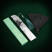 和扇堂全竹扇子5寸折扇古风镂空扇女式 小扇富士山雕花迷你折叠扇