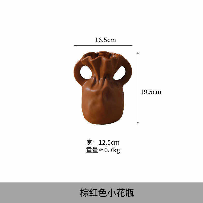 工作室摆件咖啡馆陶瓷ins客厅欧风插花装饰品创意民水培花瓶宿北