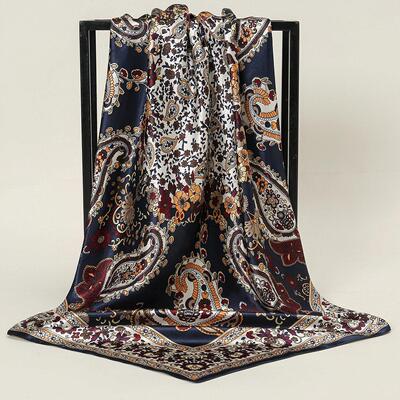 Patterned scarf Cashew flower headscarf 90cm腰果花头巾