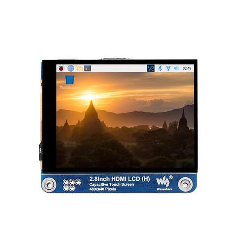 微雪 2.8寸IPS显示屏 电容触控屏HDMI 480×640 可调亮度/全贴合