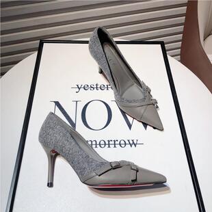 小众设计感高跟鞋女2025新款春季细跟尖头优雅气质高级不累脚单鞋