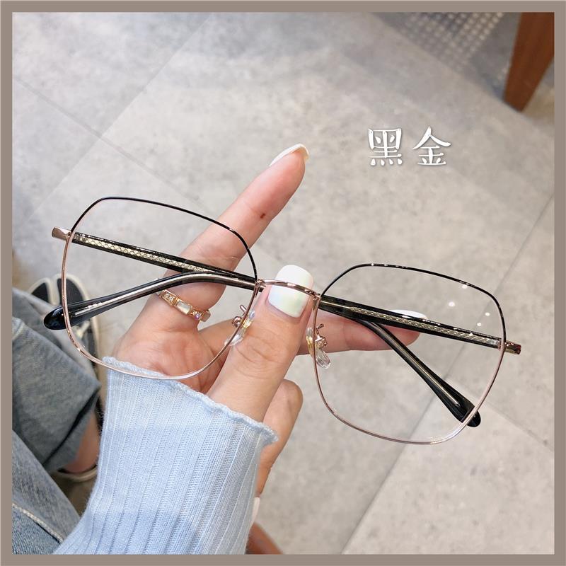 拼接款不规则大框显脸小近视眼镜女可配度数网红素颜韩版潮眼睛架