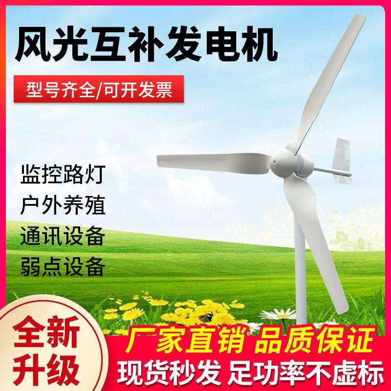 家用小型风力发电机大功率1000W风光互补系统小形路灯船用2垒德株