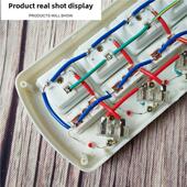 纯铜芯有线插座有线带电源拖带独立开关10插座孔转换器电压表