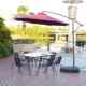 户椅带伞组合庭院露花园桌椅三件套家桌用见详情室外休闲天阳台小