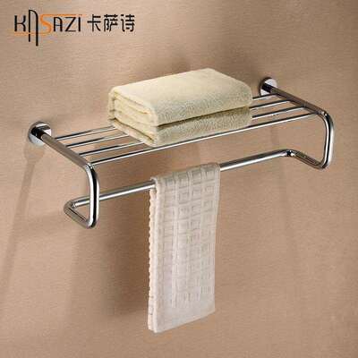 卫生间置物架全铜浴巾架浴室毛巾架直销K80922一件也