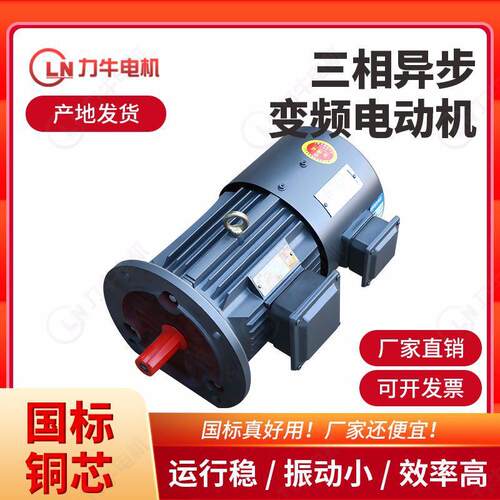 厂家现货4级三相异步变频电机立式卧式调速铜线高效电动机