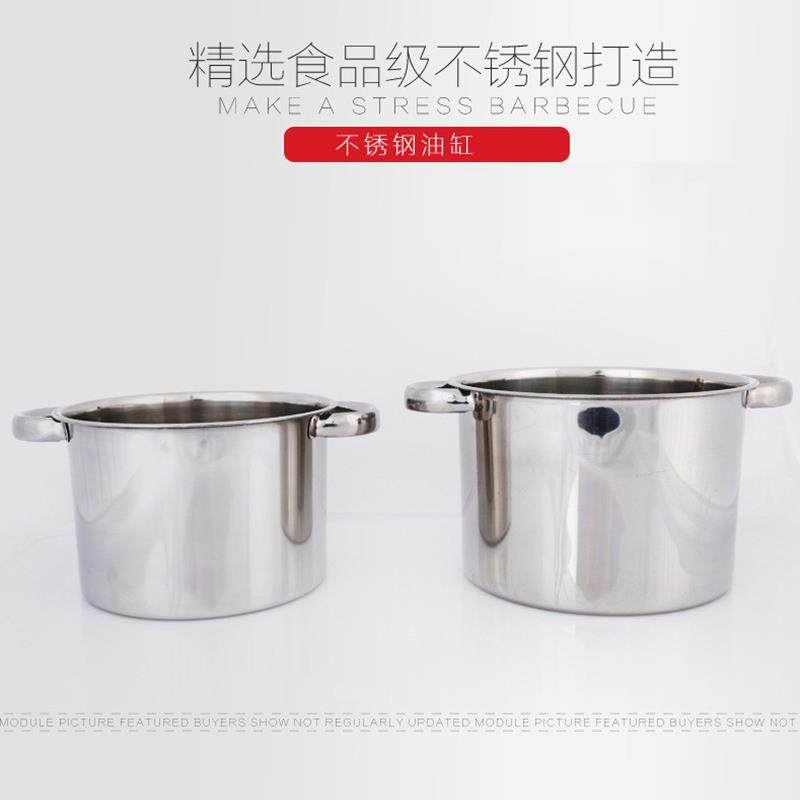 不锈钢涮肚锅加厚麻辣烫串串双耳锅调料缸味盅汤桶涮涮锅