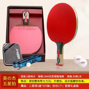 高档乒英之杰乒球拍专业单四星拍球拍乒乓球套装六星七星专级训练