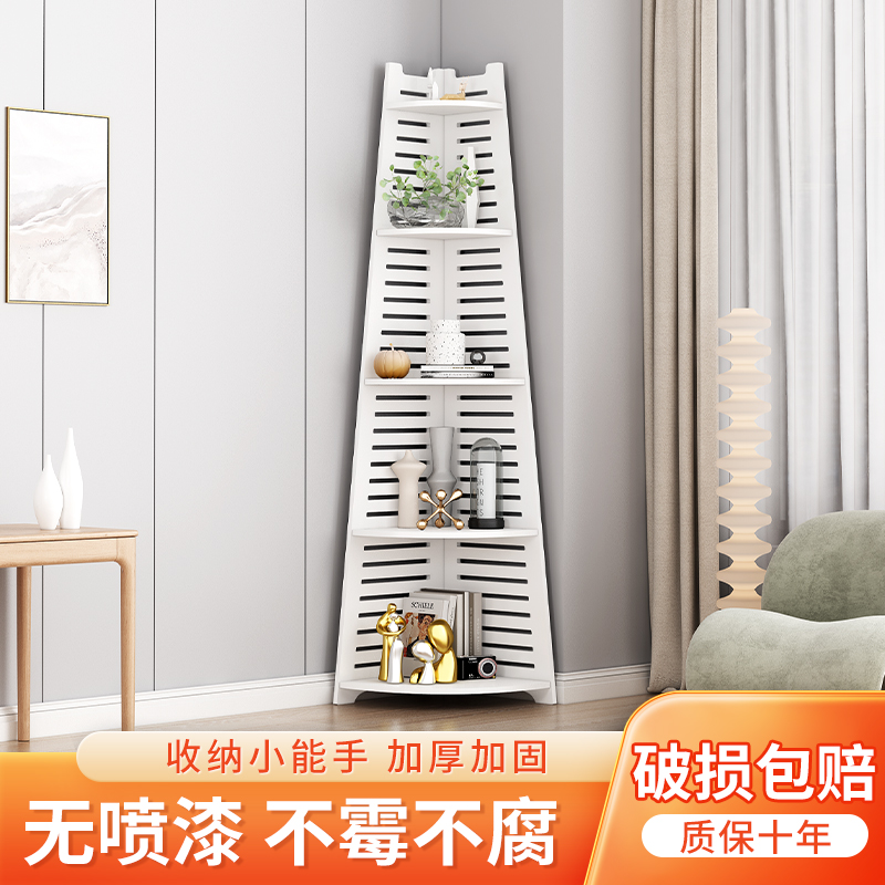 收纳墙角柜客厅置物架卧室拐角边柜落地三角柜角落转角角柜置物柜