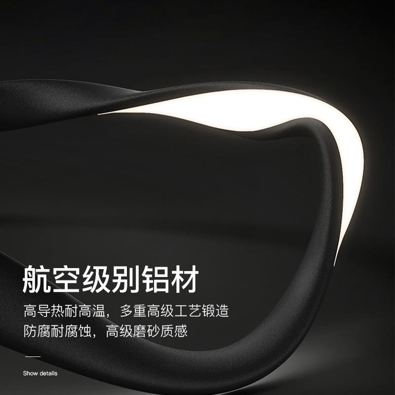 黑色极简主灯意式客厅灯设计感餐厅卧室吊灯现代简约圆形大厅灯具