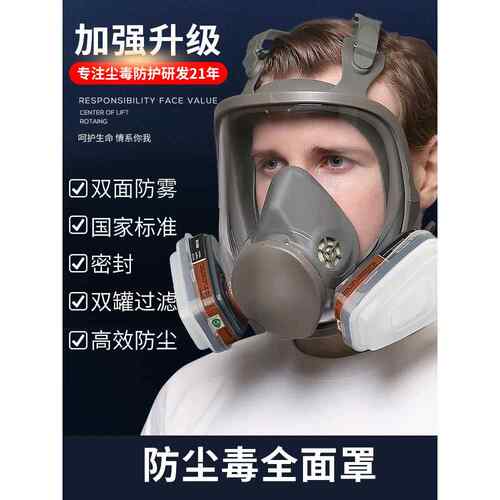 防毒面具全面罩防毒面罩全脸防尘电焊呼吸喷漆防护专用打农药毒气