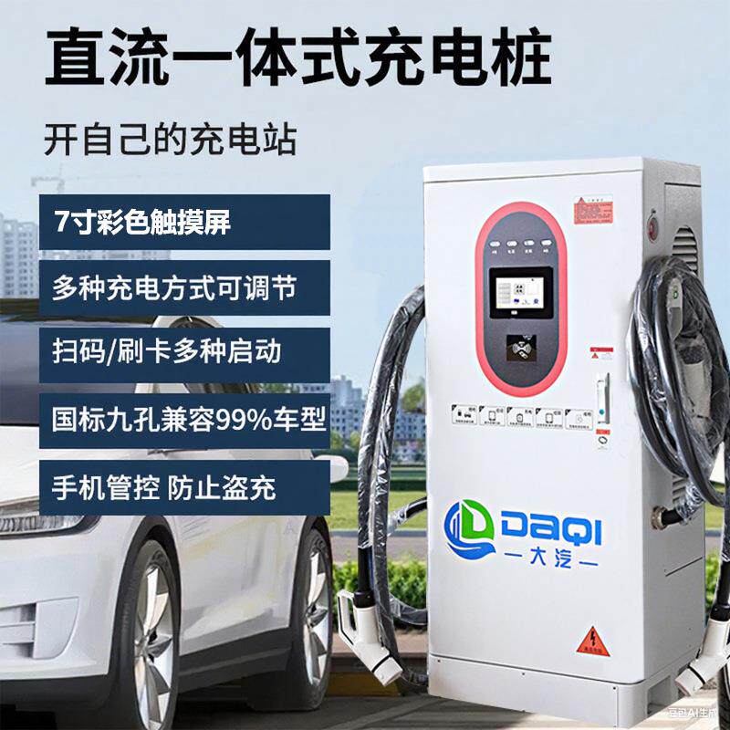 大汽80KW商用国标建站直流充电桩双枪快速充电站新能源电动汽车充