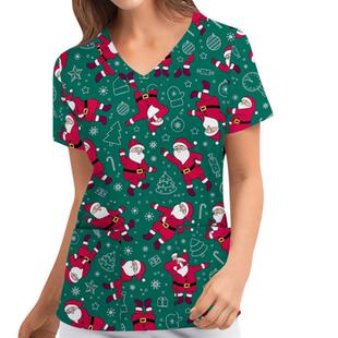 short printed collar sleeved shirt Nurse