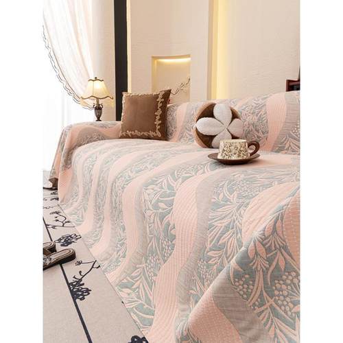 现简约沙盖布高档提花全棉水洗双三层纱巾一片式面全盖沙GYG发毯