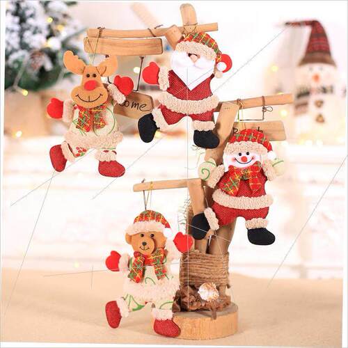 Christmas tree accessories fabric doll pendant old man doll