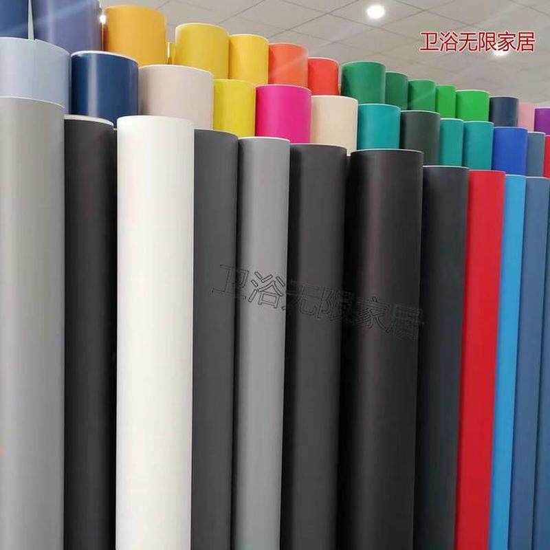 BC10自粘纯色波音软片PVC装饰膜家具翻新贴纸展柜展览即时贴家私