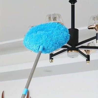 Scalable Ceiling Fan Duster Brush Rings Shape Long Handle